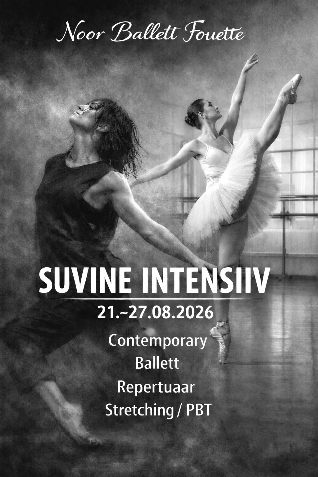 Registreerimine on alanud:  Augusti intensiivtreening 2026 Noor Ballett Fouetté korraldab 21.–27. augustil 2026 Tallinnas suvise balleti ja kaasaegse tantsu int